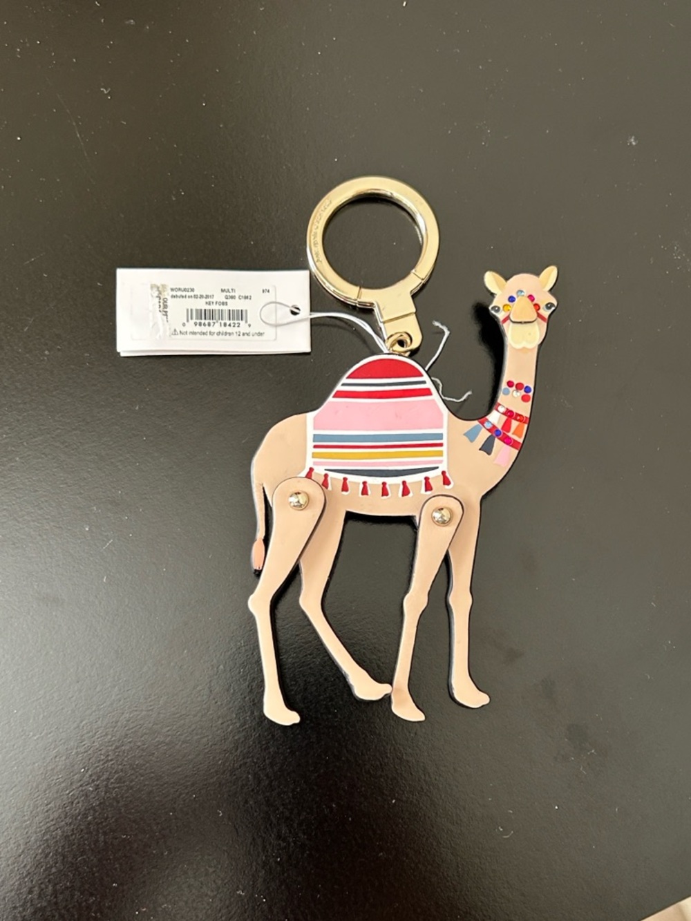 Kate Spade Spice Things Up Camel Keychain NWT WORU0230
